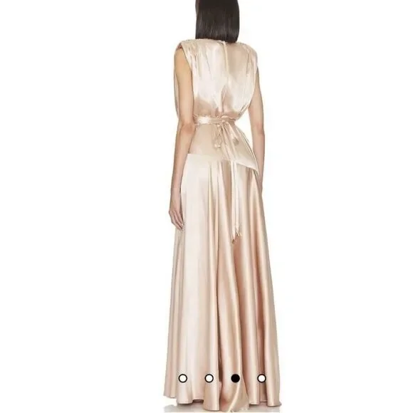 sachin and babi light blue dress Lucinda Off-Shoulder V-Back Dress Champagne